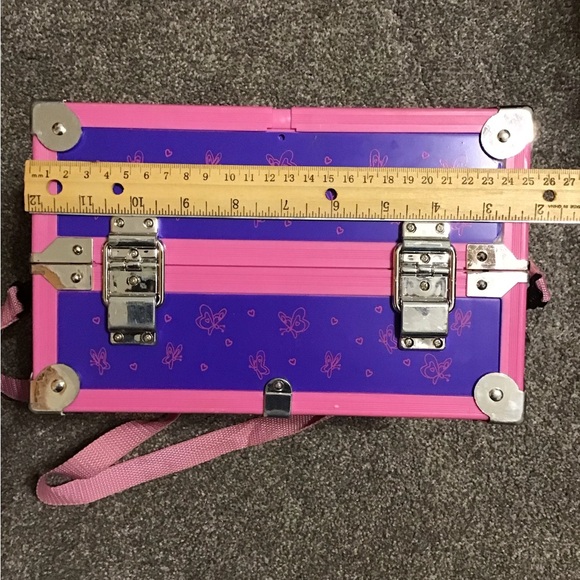 Vintage Caboodle pink and purple with butterflies - Picture 7 of 7